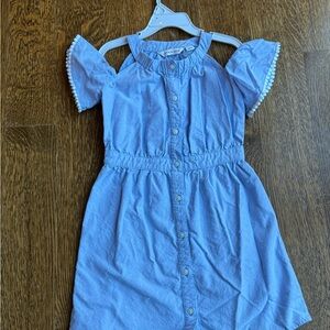 Janie and Jack Light Blue Cold Shoulder Dress